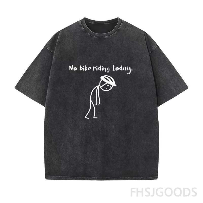 No Bike Riding Today Unisex Distressed T-Shirt