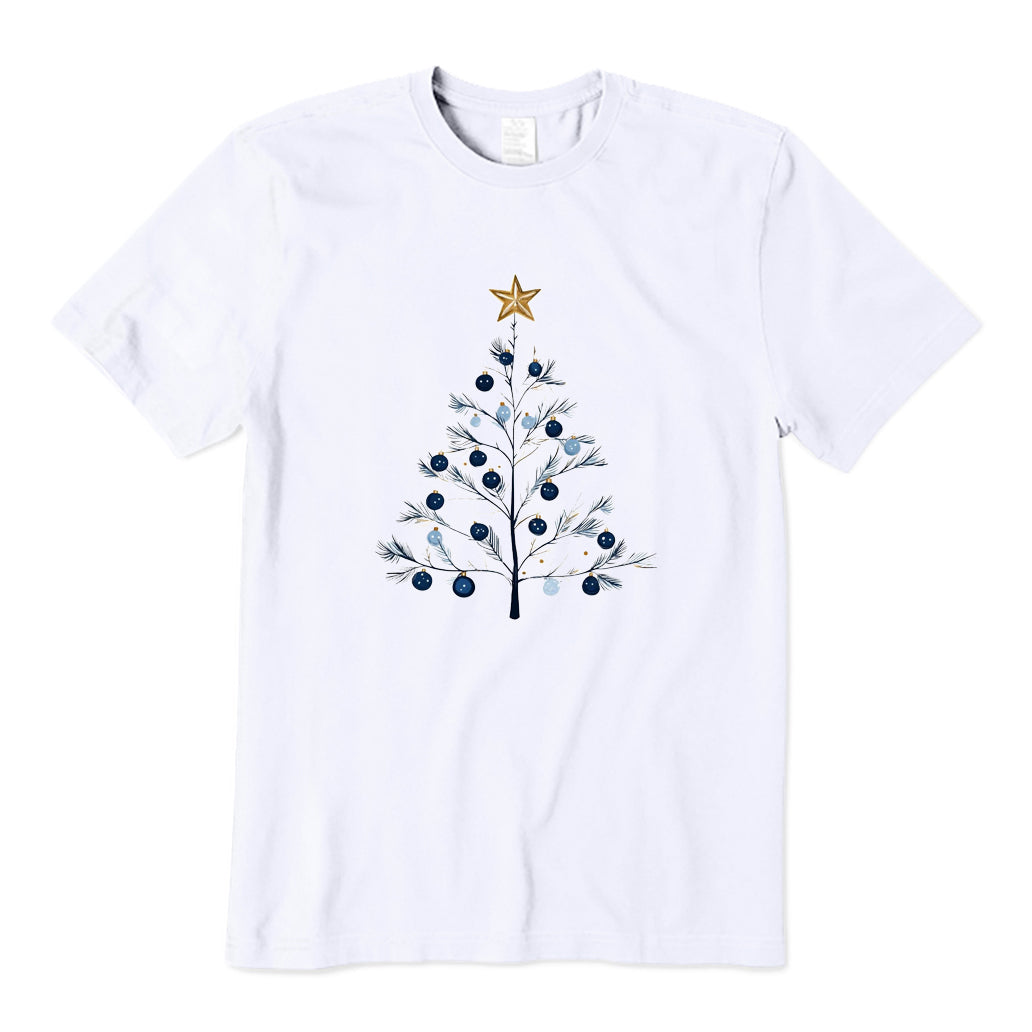 Blue Gold Christmas Tree T-Shirt
