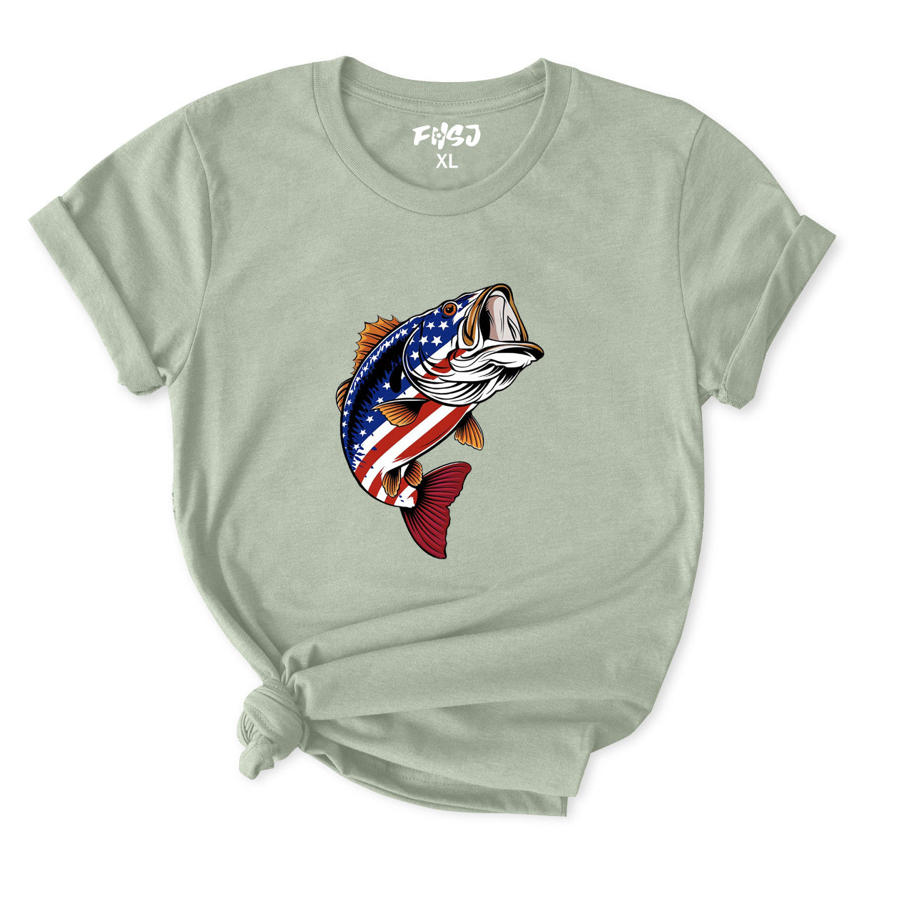 American Flag Bass T-Shirt for Women