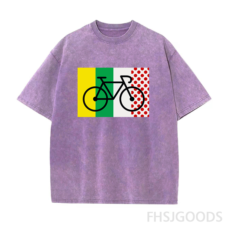 Tour De France Cycling Unisex Distressed T-Shirt