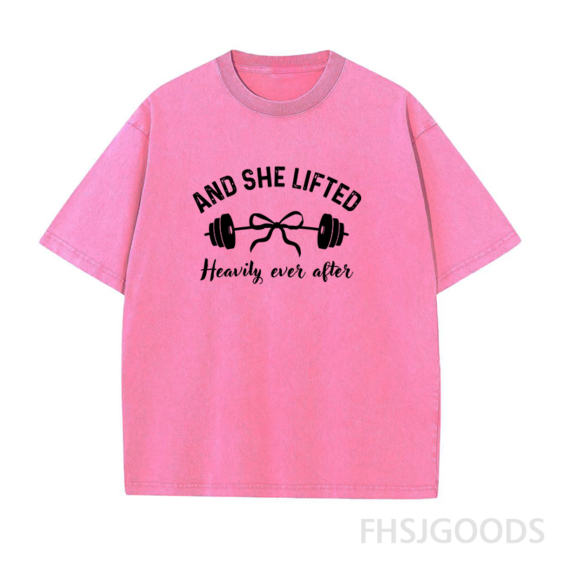 And She Lifted Heavily Ever After Unisex Distressed T-Shirt