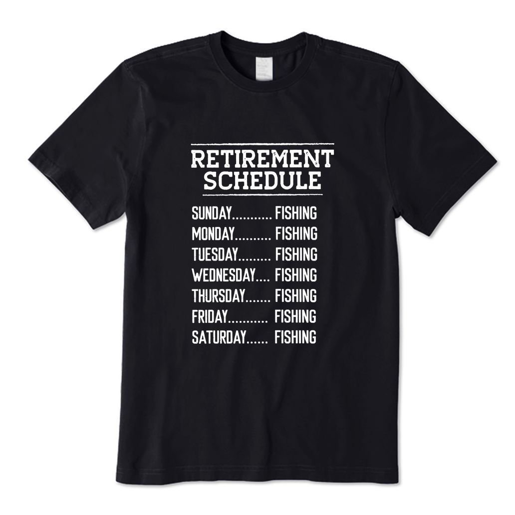 Retirement Schedule Fishing T-shirt