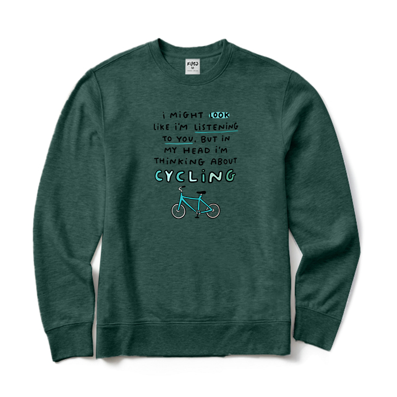 Thinking About Cycling Crewneck Sweatshirt
