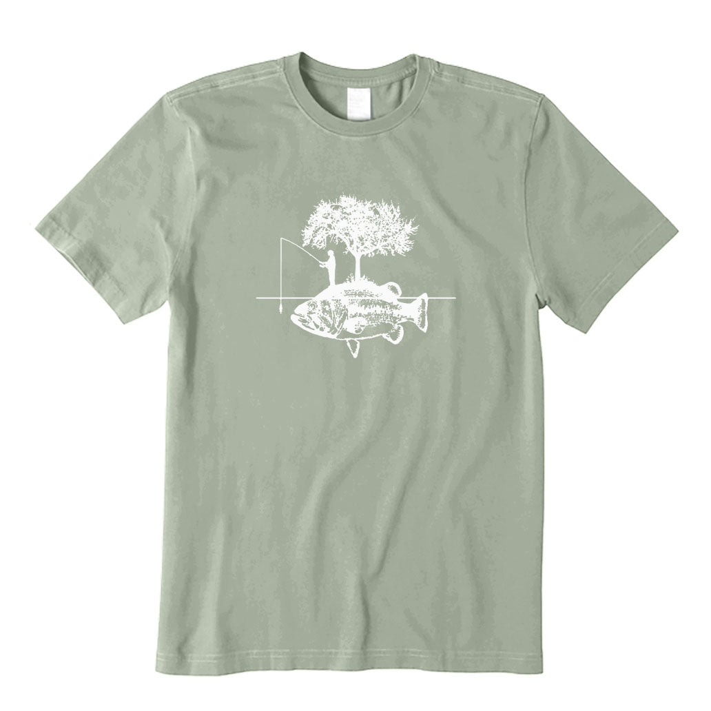 Funny Fisherman and Tree T-Shirt