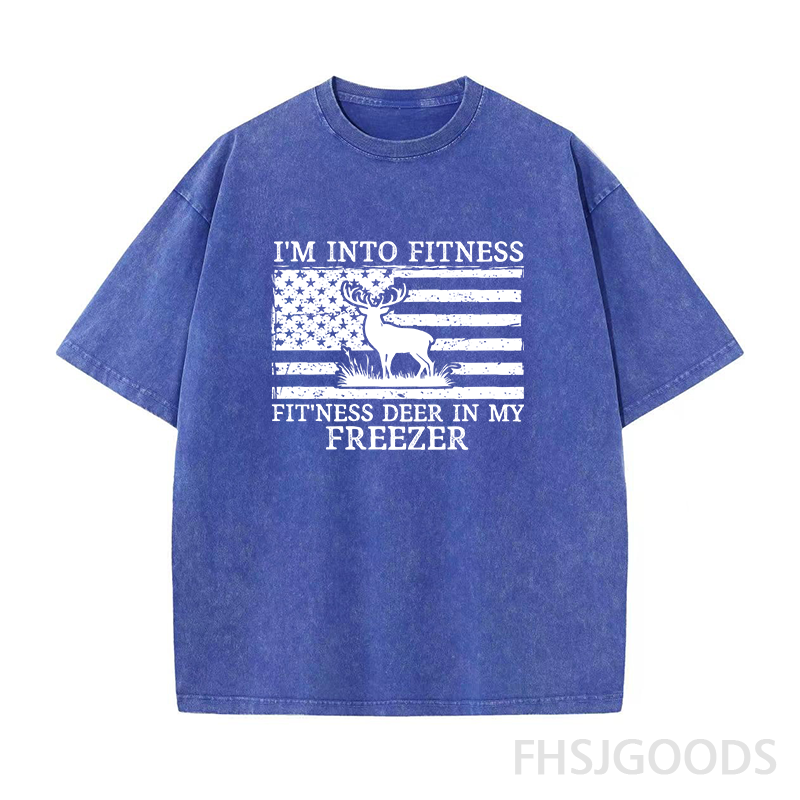 I'm Into Fitness Fitness Deer in My Freezer Unisex Distressed T-Shirt