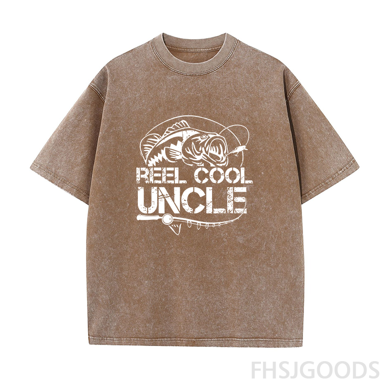 Reel Cool Uncle Unisex Distressed T-Shirt