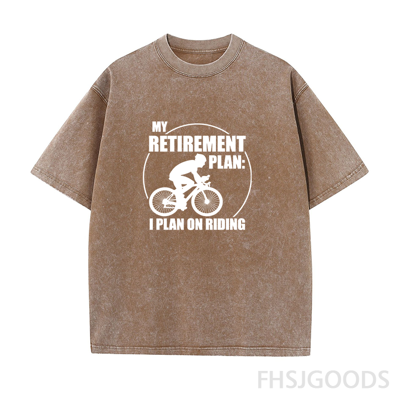 Retirement Cycling Unisex Distressed T-Shirt