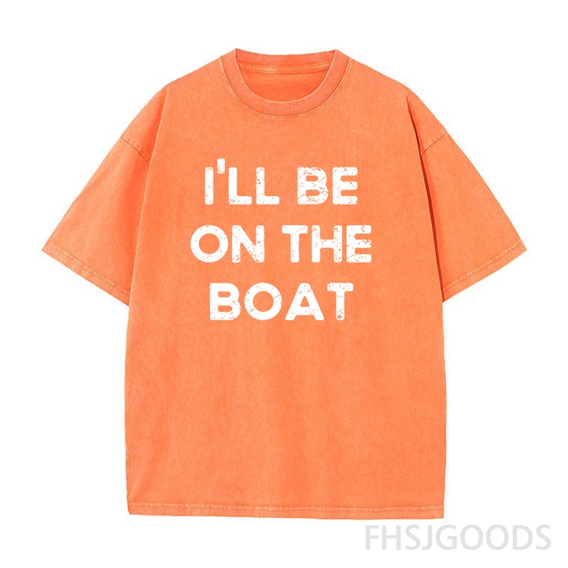 I'll Be on The Boat Unisex Distressed T-Shirt
