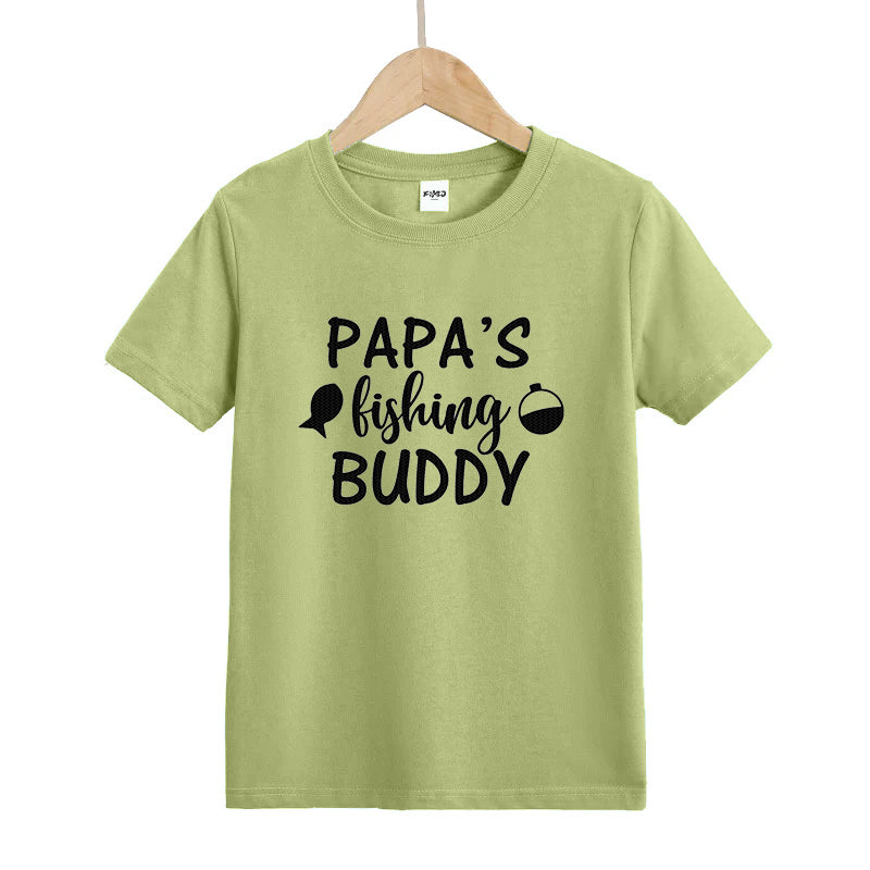 papa's fishing buddy Kid's T-Shirts