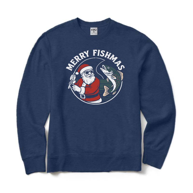 Merry Fishmas Crewneck Sweatshirt