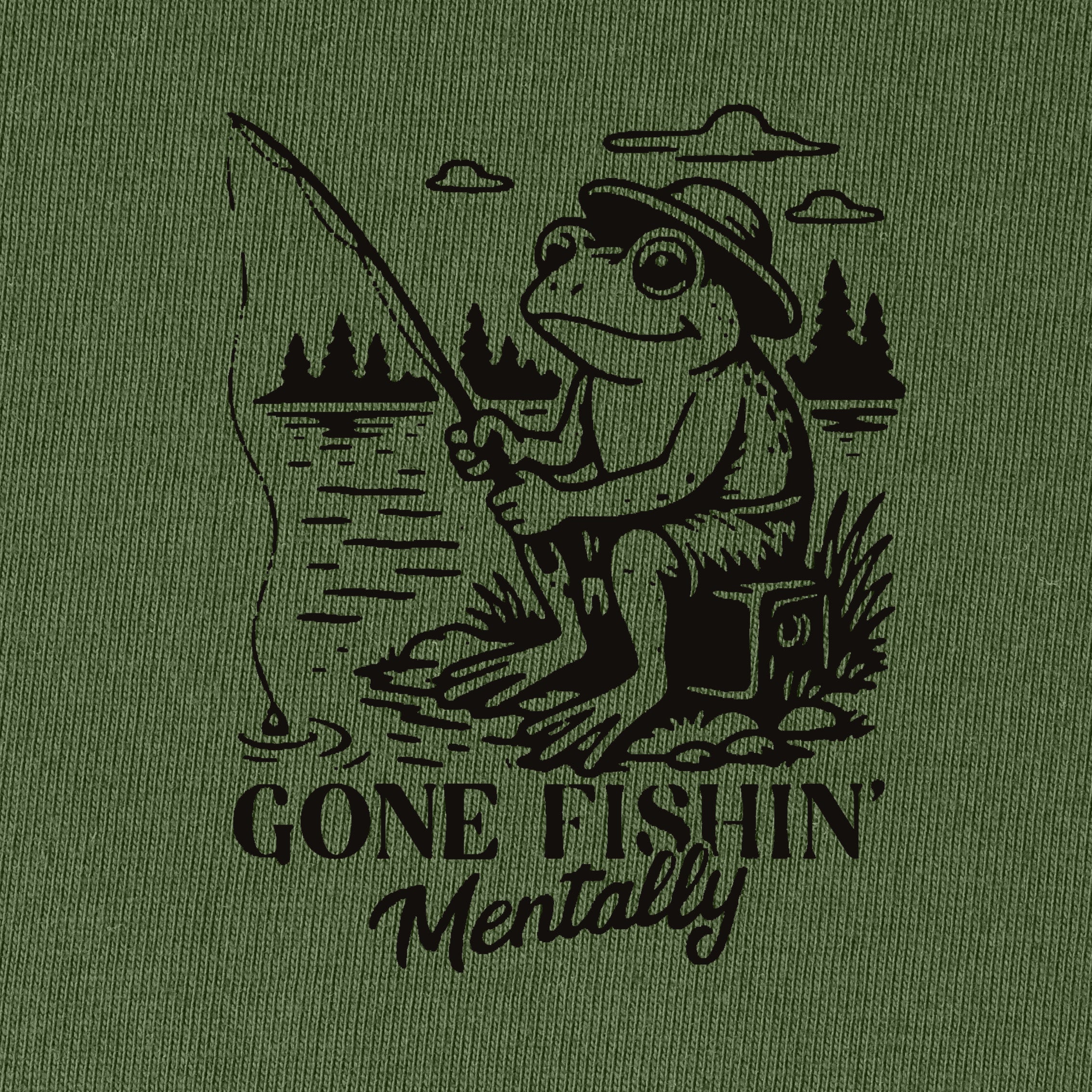 Gone Fishin’ Mentally Frog T-Shirt for Women