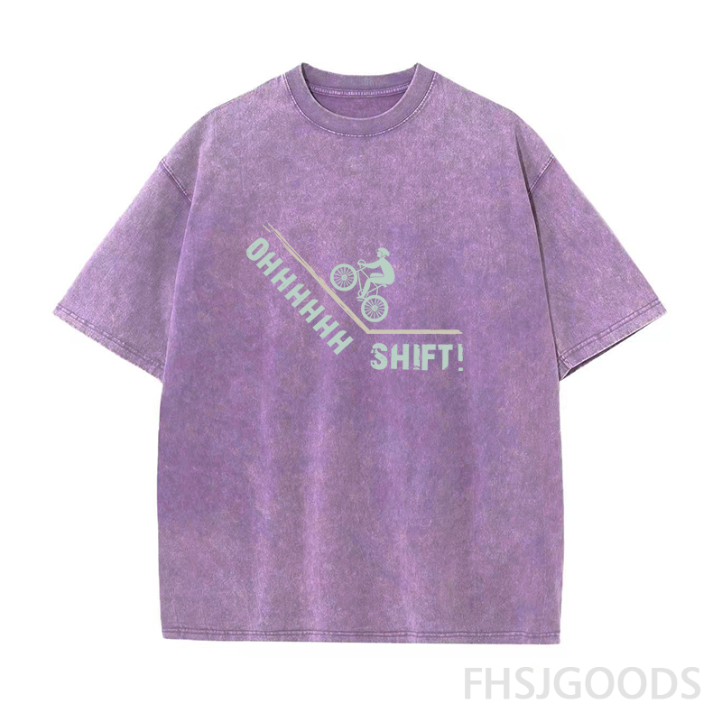 Oh Shift Bike Unisex Distressed T-Shirt