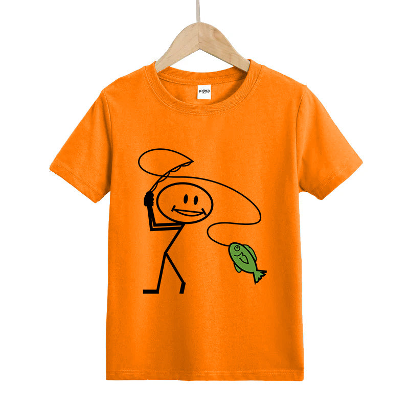Happy Fly Fishing Kid's T-Shirts