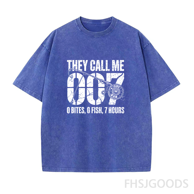 Funny Fishing 007 Unisex Distressed T-Shirt