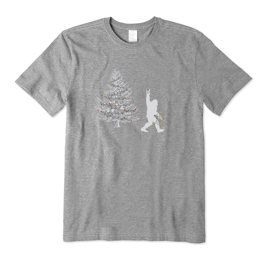 Bigfoot Christmas Tree Lighting T-Shirt