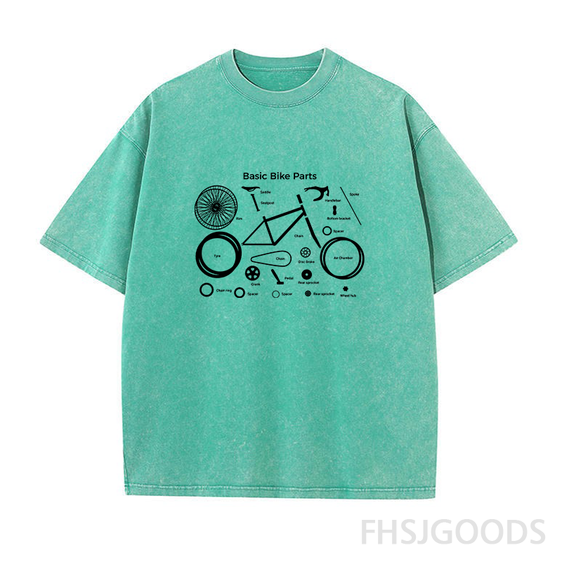 Bike Parts Unisex Distressed T-Shirt