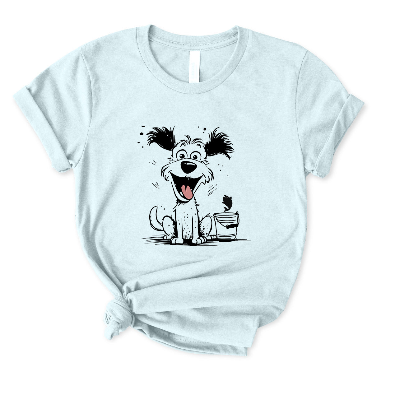 Dog Happy Fishing T-Shirt for women