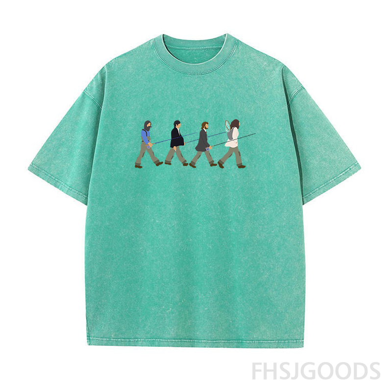 Let's Go Fishing Unisex Distressed T-Shirt