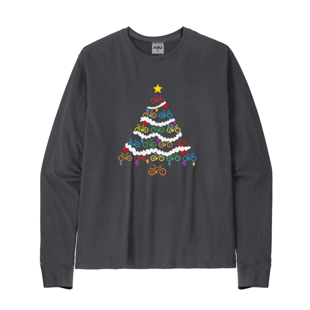 Christmas Bicycle Long Sleeve T-Shirt