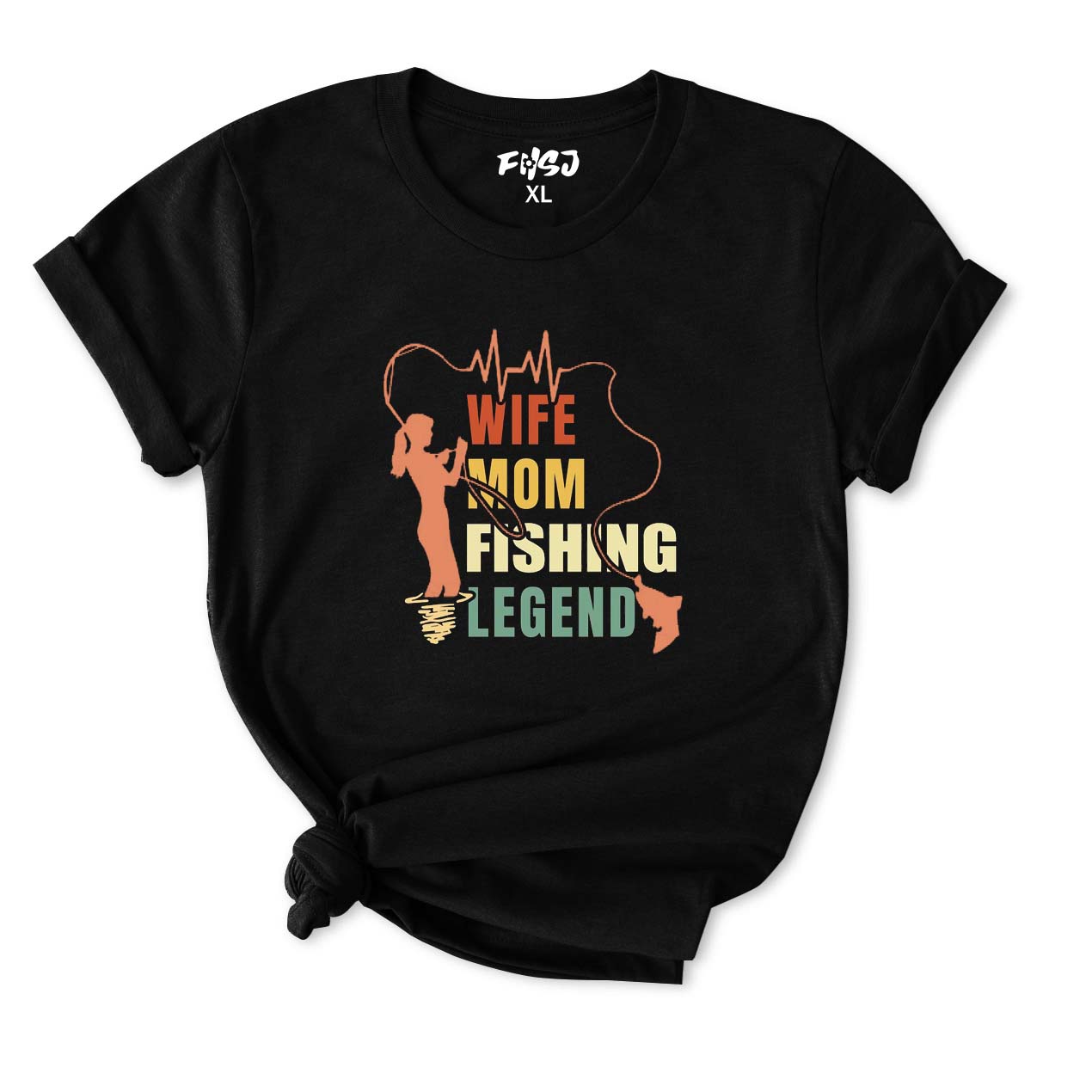 Wife Mom and Fishing Legend T-Shirt for Women