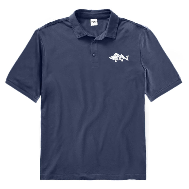 Fish and Landscape Polo Shirt