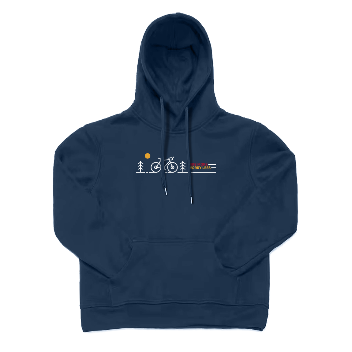 Bike More, Worry Less Cycling Hoodie