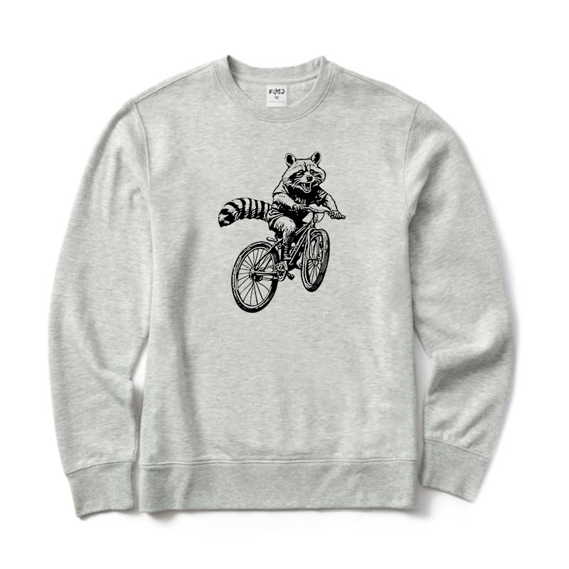 Mountain Biking Raccoon Sweatshirt
