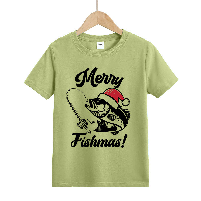 Merry Fishmas Kid's T-Shirts