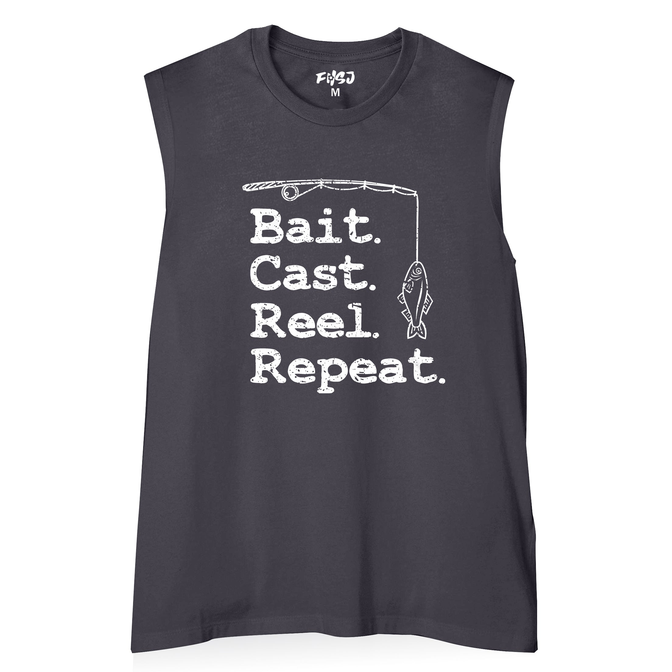Women Bait Cast Reel Repeat Fishing Tank Top
