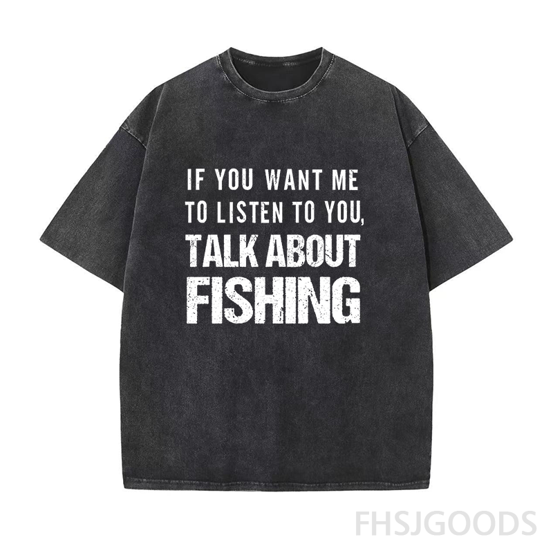 Talk About Fishing Unisex Distressed T-Shirt