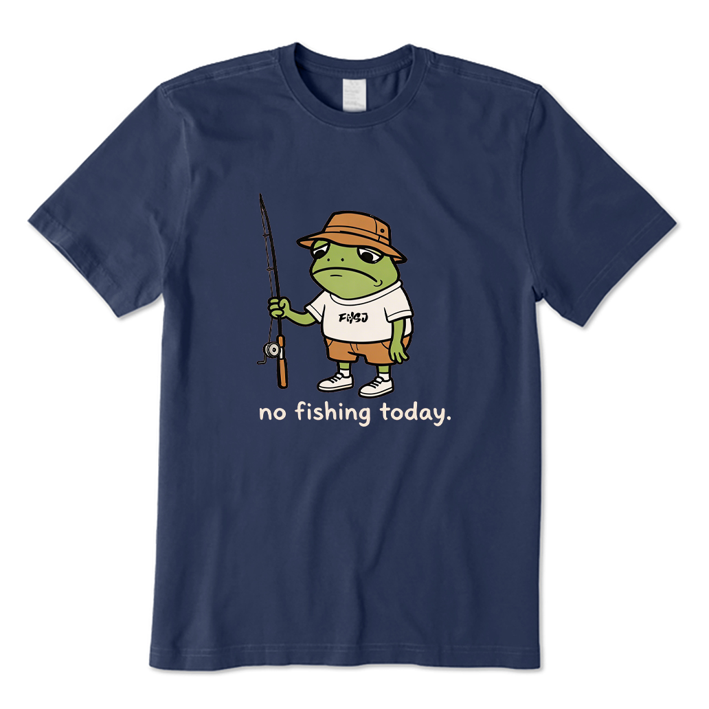 No Fishing Today Frog T-shirt