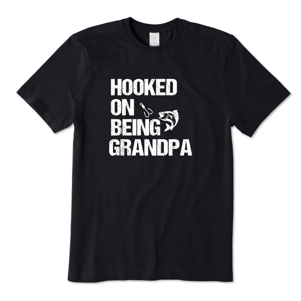 Hooked on Being Grandpa T-Shirt