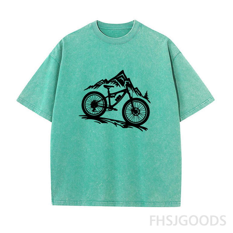 Mountain Bike Unisex Distressed T-Shirt