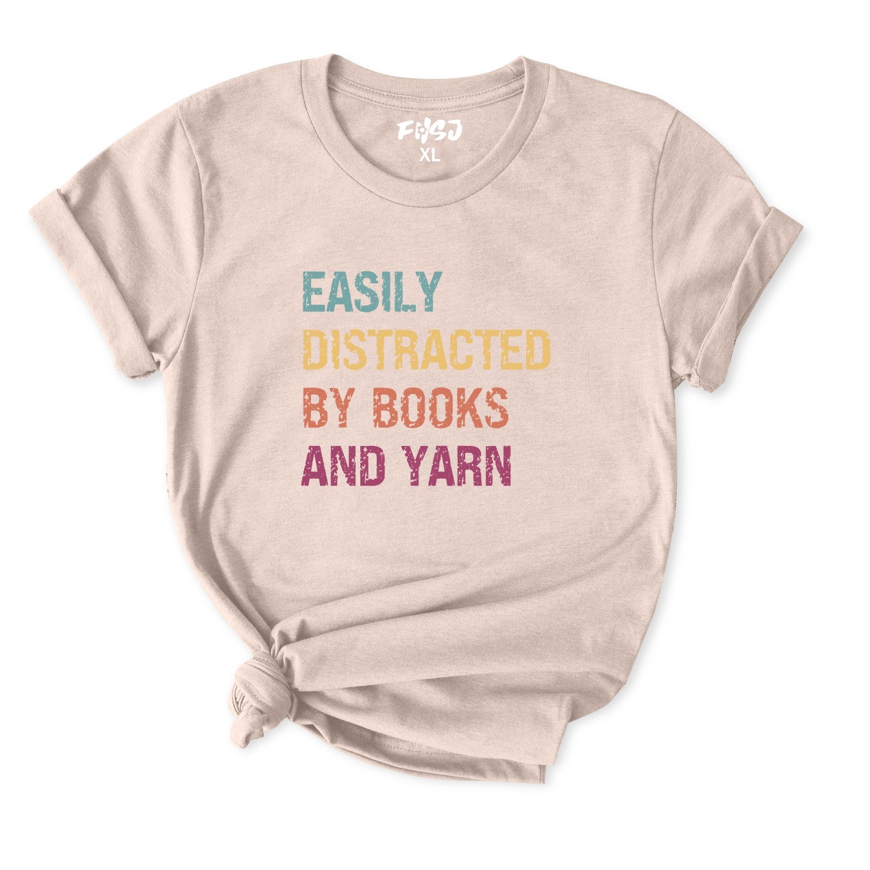 Easily Distracted By Knitting Books and Yarn T-Shirt for Women