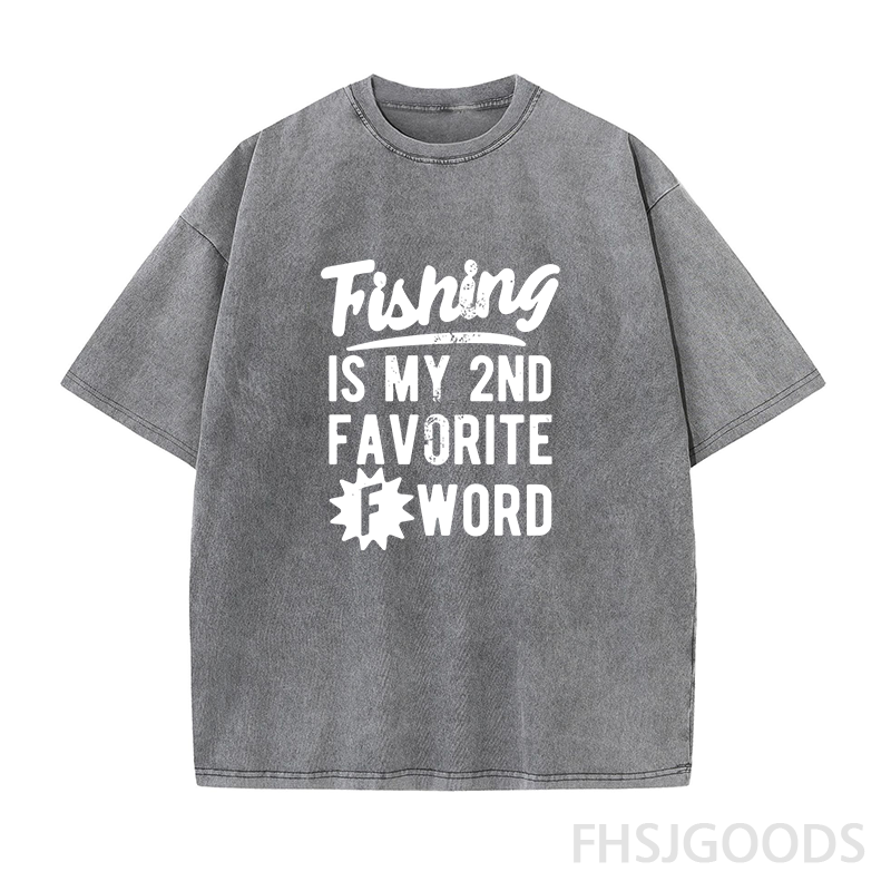 Fishing Is My 2nd Favorite F Word Unisex Distressed T-Shirt