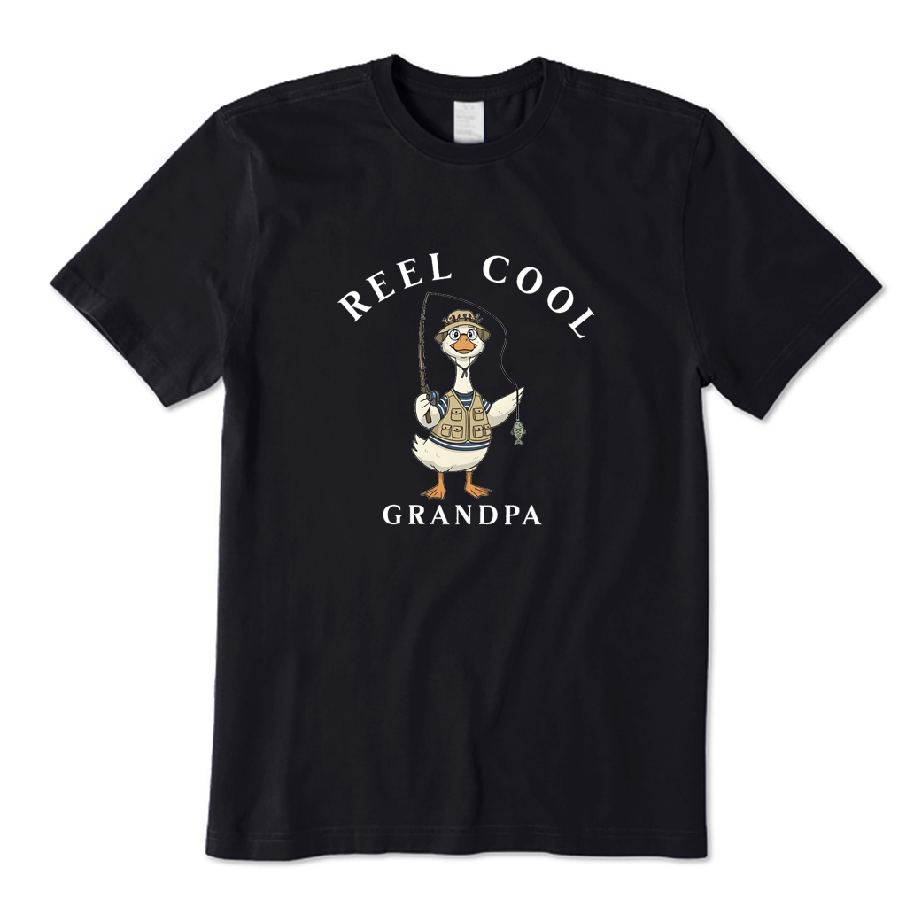 Reel Cool Grandpa Duck Fishing T-shirt