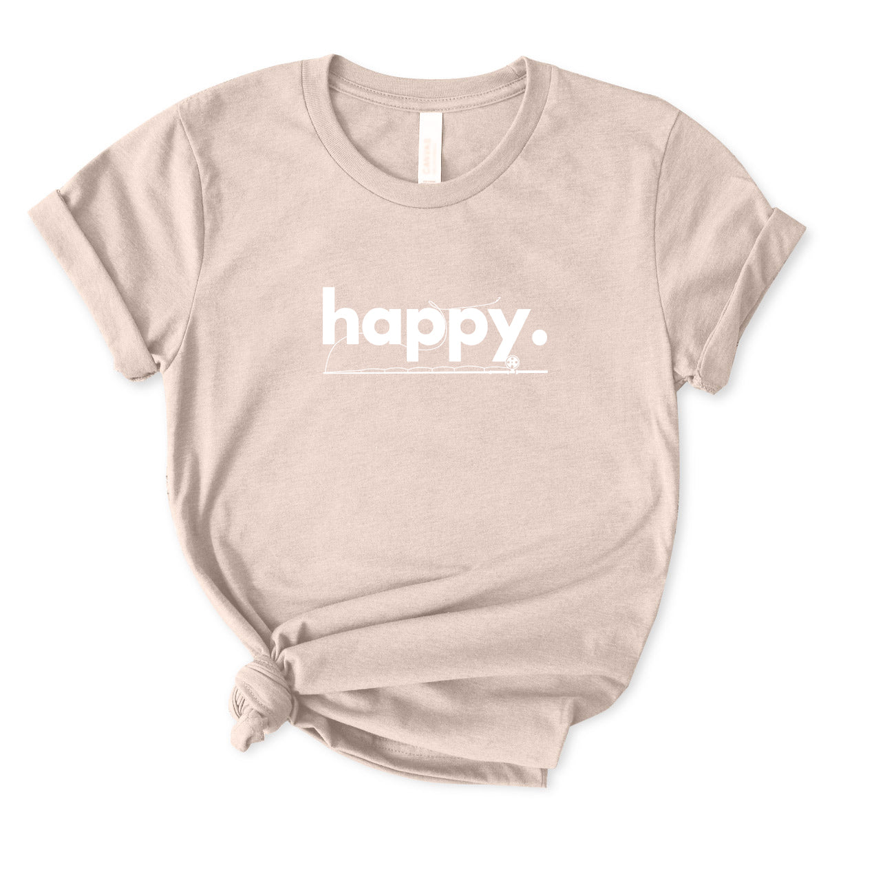 Happy with Fishing Rod T-Shirt for women