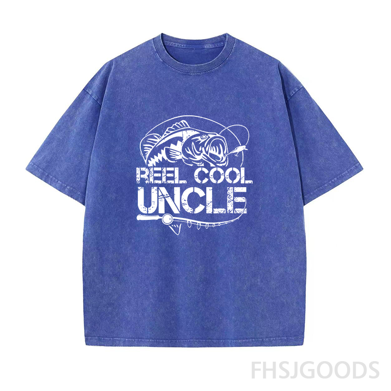 Reel Cool Uncle Unisex Distressed T-Shirt