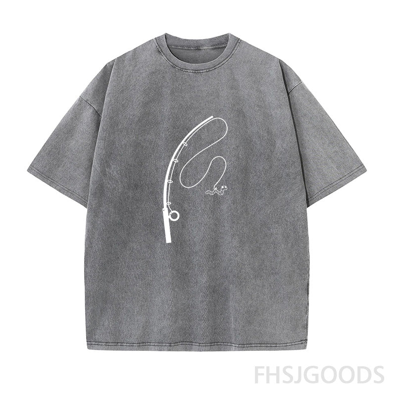 Fishing Unisex Distressed T-Shirt