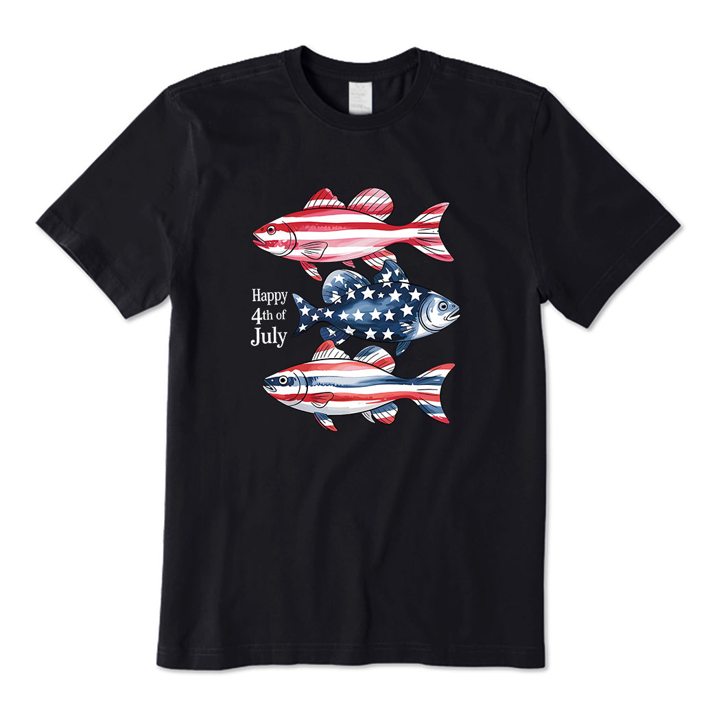 Fishing American Flag T-Shirt