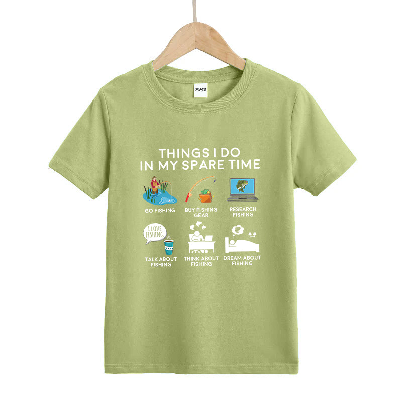 Fishing Things I Do in My Spare Time Kids T-Shirt
