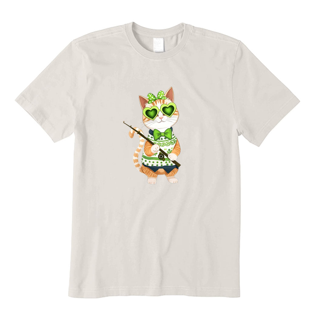 St. Patrick’s Day Cat Fishing T-Shirt