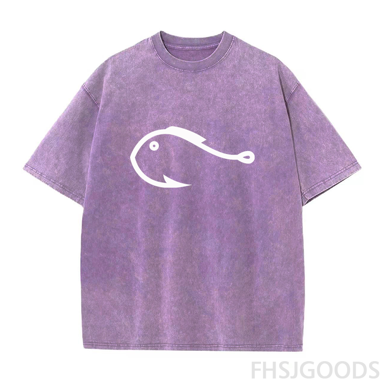 Fishing Hook Unisex Distressed T-Shirt