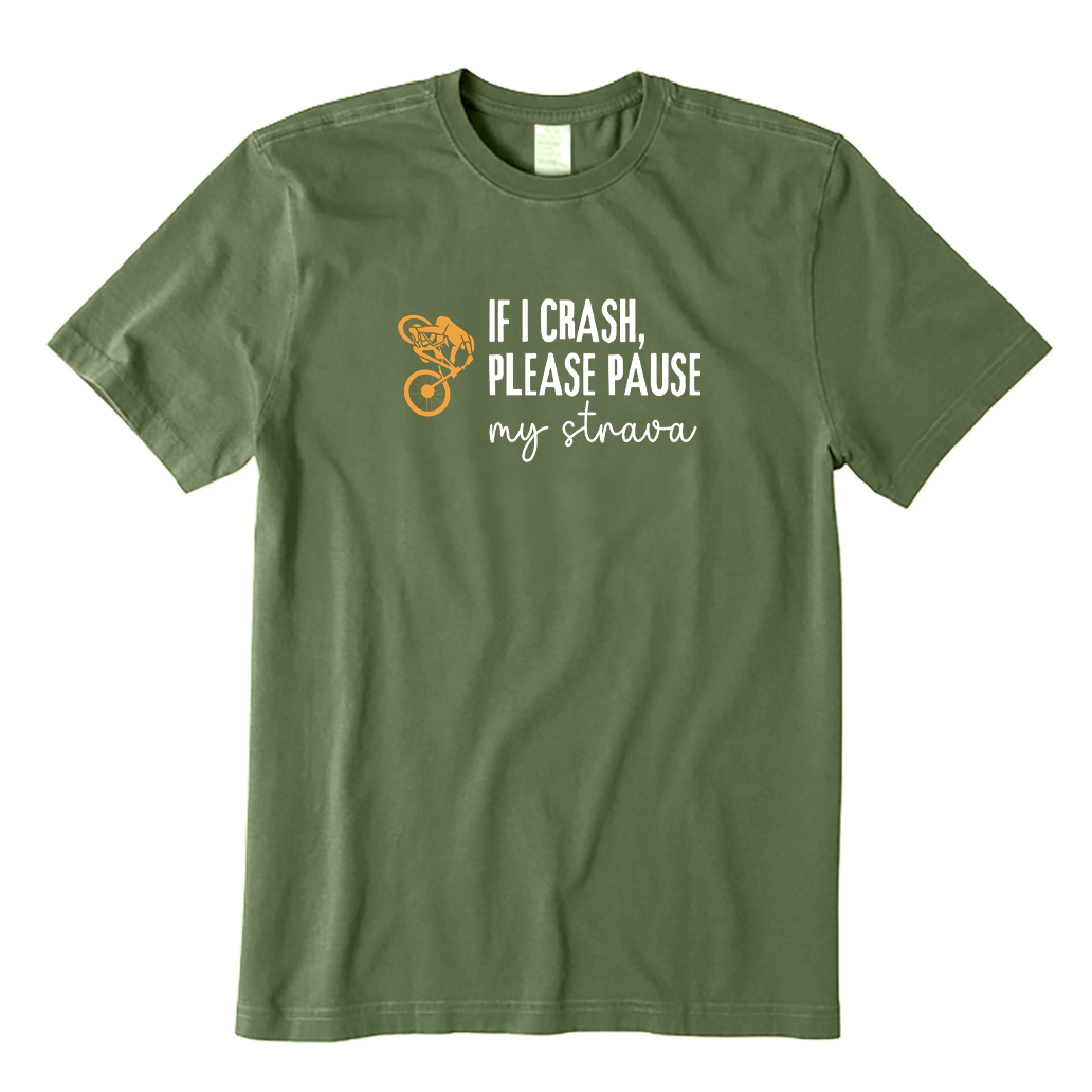 If I Crash Please Pause My App Cycling T-shirt