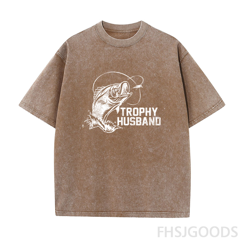 Trophy Husband Fishing Unisex Distressed T-Shirt