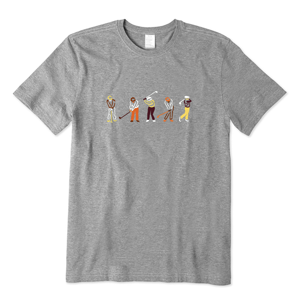Golfers Swinging Golf Clubs T-shirt