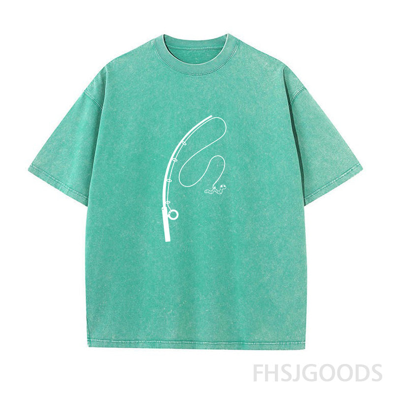 Fishing Unisex Distressed T-Shirt