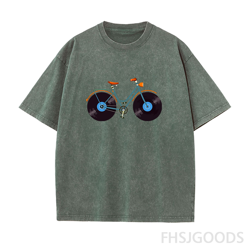 Music Lover’s Bike Unisex Distressed T-Shirt