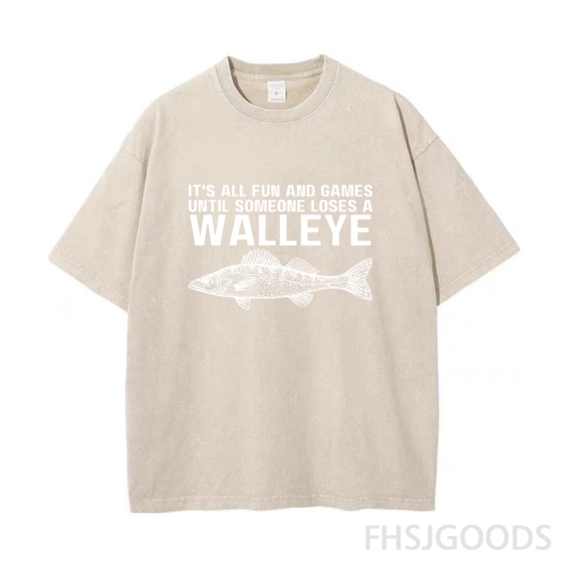 It's All Fun and Games Until Someone Loses A Walleye Unisex Distressed T-Shirt