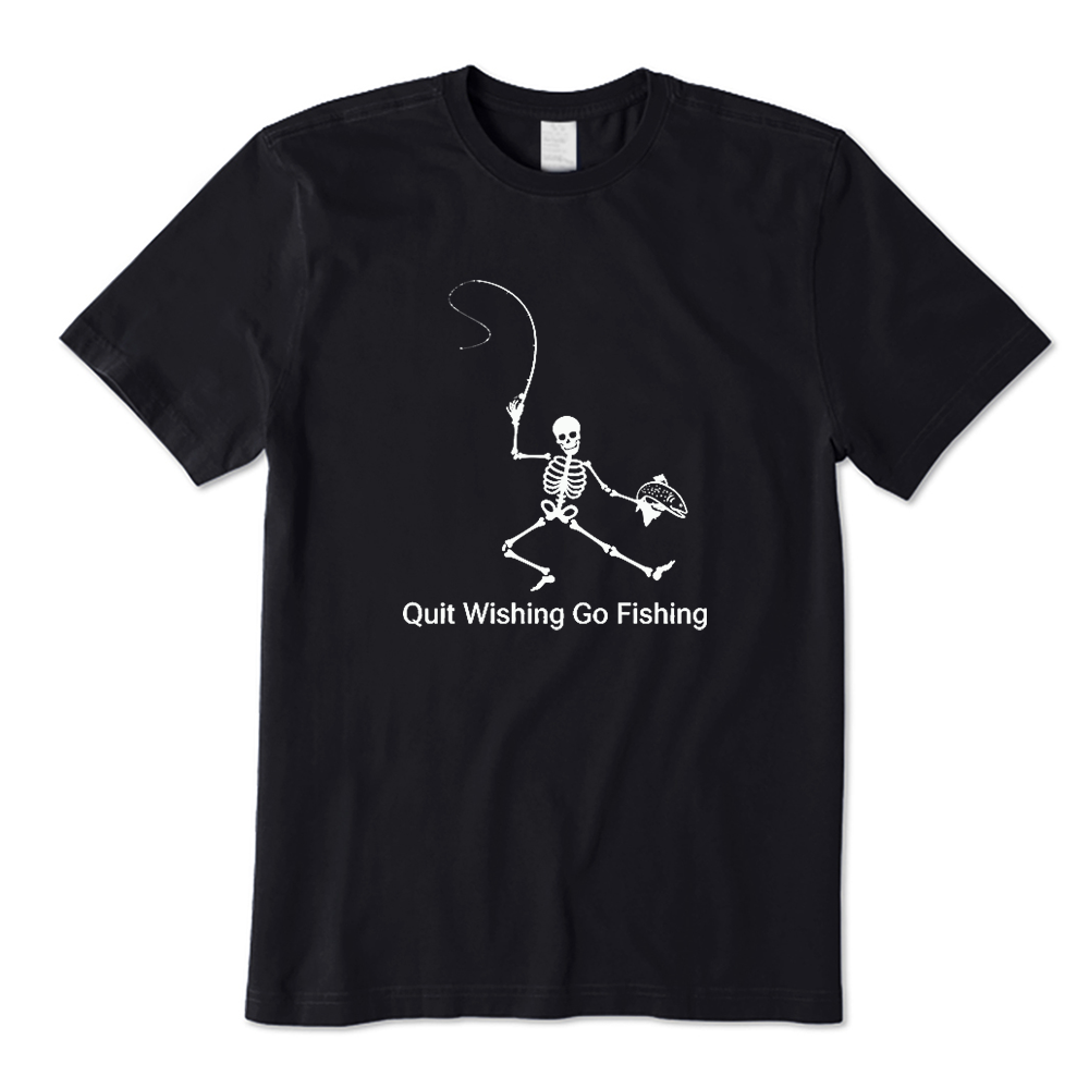 Quit Wishing Go Fishing Halloween T-Shirt